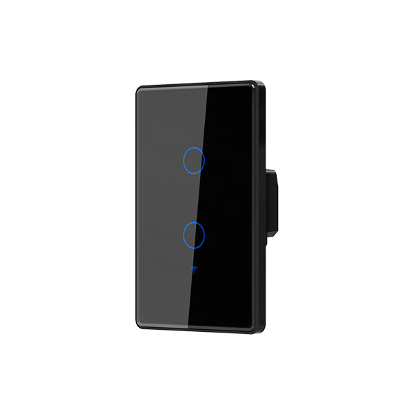 Interruptor Touch Wifi de 2 tomas (Negro)