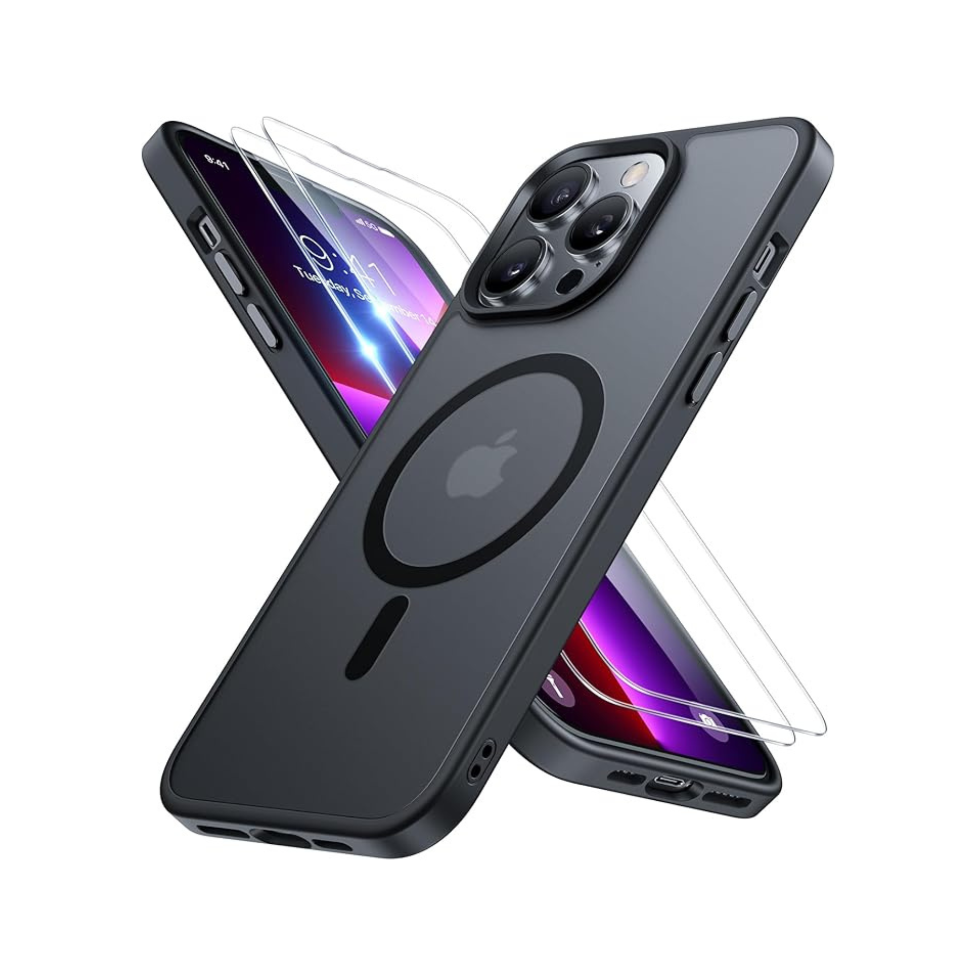Funda + 2 Vidrios iPhone 13 Pro